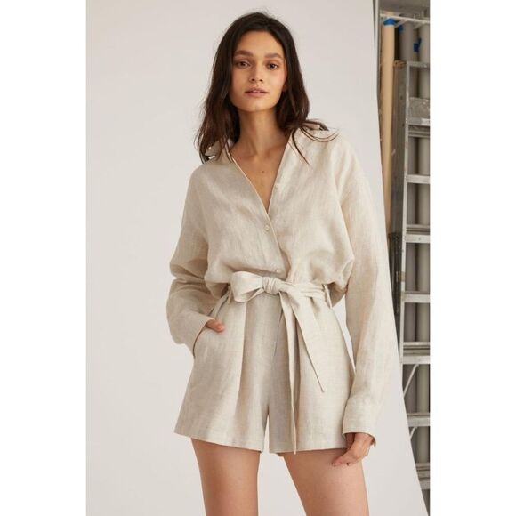 Marissa Webb Rowan Linen Romper - Picture 12 of 12